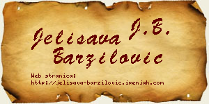Jelisava Barzilović vizit kartica